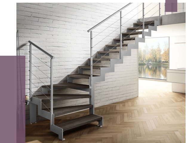 Г-образные лестницы под ключ в Сатке от 37497 руб. | ПРОЛЁТ-Стк