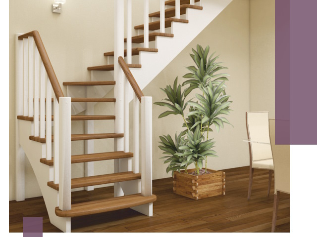 Г-образные лестницы под ключ в Сатке — изготовление и монтаж