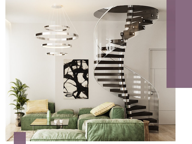 Лестницы для двухуровневой квартиры в Сатке — изготовление и монтаж