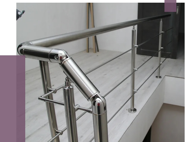 Перила из нержавеющей стали в Сатке от 9103 руб. под ключ | ПРОЛЁТ-Стк