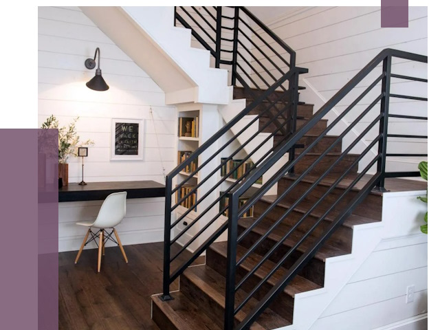 Перила для лестницы в доме в Сатке от 7499 руб. — ПРОЛЁТ-Стк