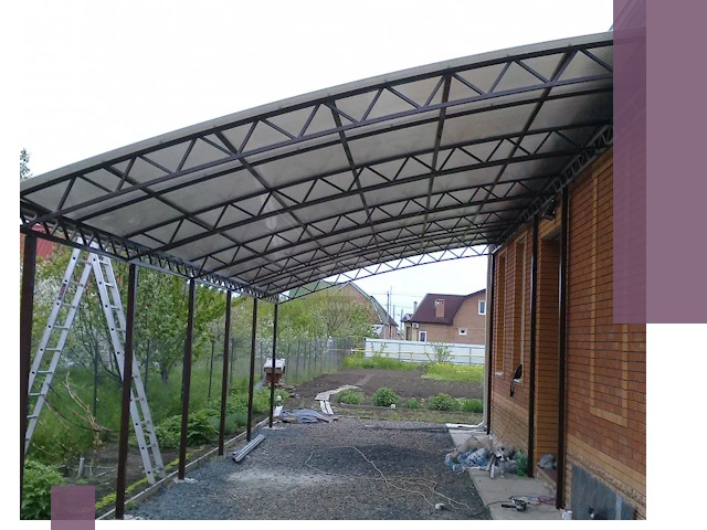 Профессиональный монтаж навесов под ключ в Сатке