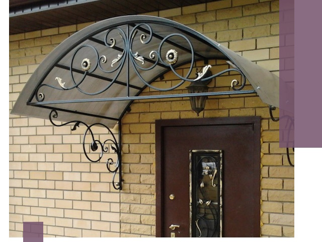 Изготовление козырьков из металла под ключ в Сатке