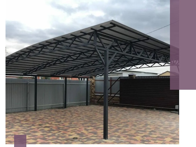 Недорогие навесы под ключ в Сатке — изготовление и монтаж