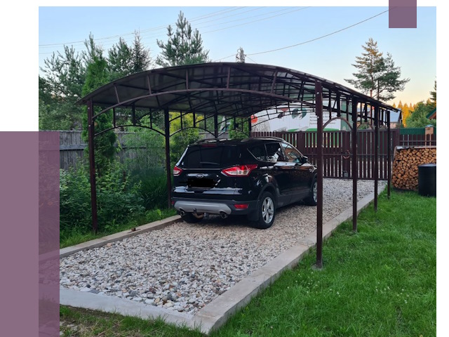 Навесы для автомобиля в Сатке от 13292 руб.  | ПРОЛЁТ-Стк