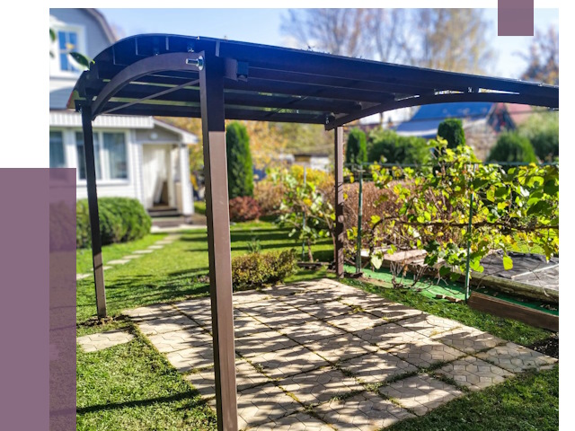 Навесы для дачи в Сатке от 12878 руб. под ключ — ПРОЛЁТ-Стк