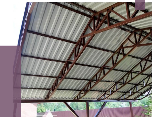 Навесы из профнастила в Сатке от 7448 руб. | ПРОЛЁТ-Стк