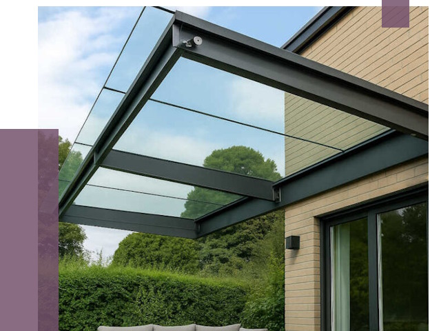 Стеклянные навесы и козырьки в Сатке от 12413 руб.