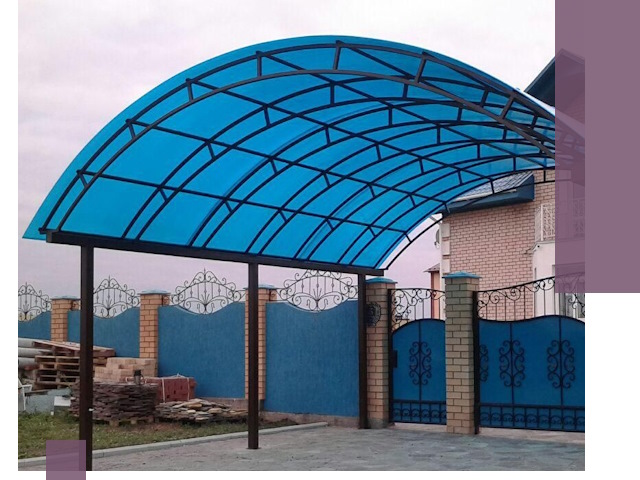 Арочные навесы под ключ в Сатке — изготовление и монтаж