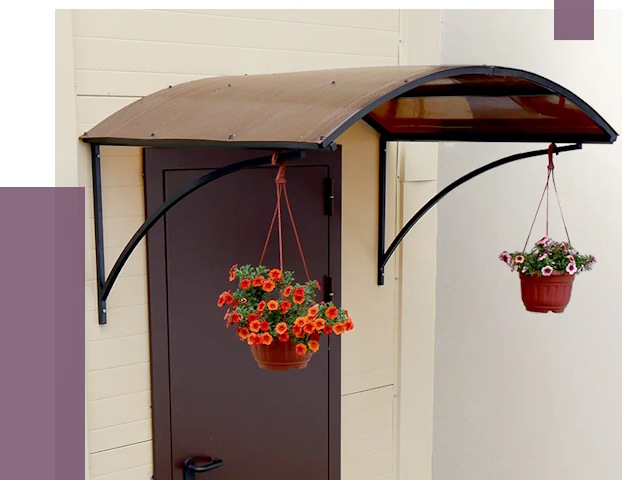 Козырьки над входом в Сатке от 14999 руб.  | ПРОЛЁТ-Стк