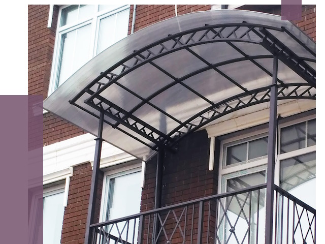 Козырьки над балконом в Сатке от 8741 руб. | ПРОЛЁТ-Стк