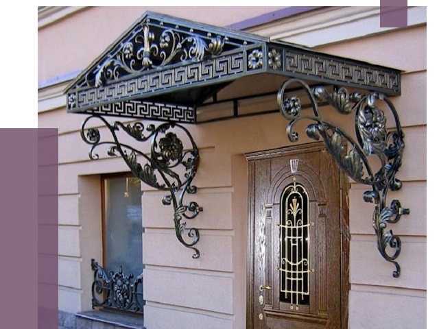 Кованые козырьки в Сатке под ключ от 12878 руб. — ПРОЛЁТ