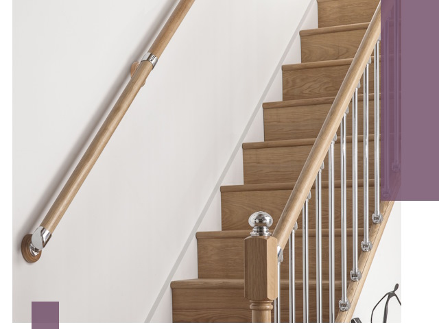 Пристенные поручни из стали и нержавейки под монтаж в Сатке